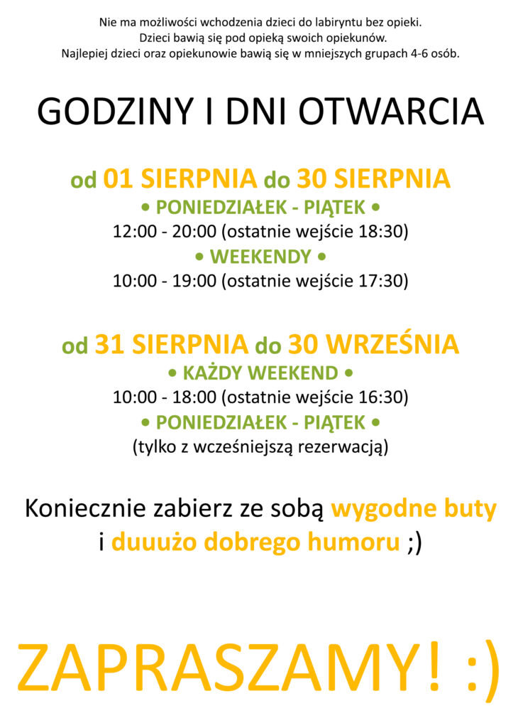 cennik i godziny — kolor